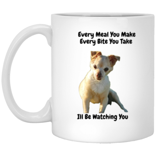 Chihuahua One Sided  11oz White Mug