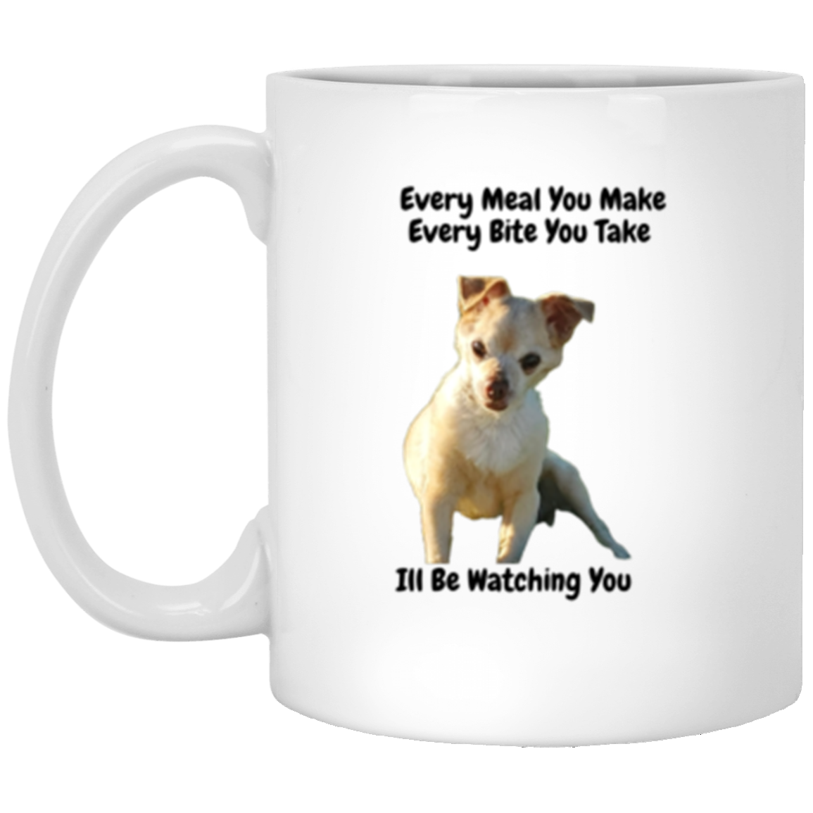 Wrap Around Chihuahua 11oz White Mug