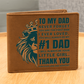 To My Dad- Little Girl- Leather Wallet (Cowhide-Brown)