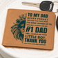 To My Dad- Little boy- Leather Wallet (Cowhide brown)