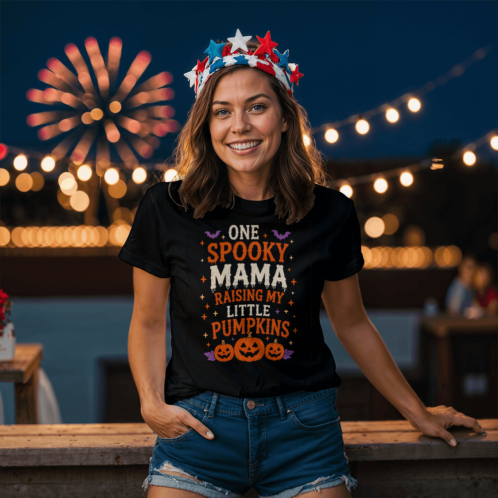 One Spooky Mama Raising My Little Pumpkins Tee