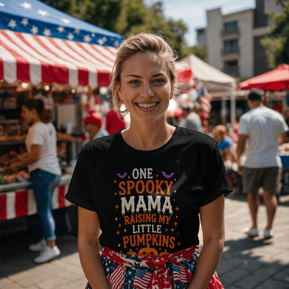 One Spooky Mama Raising My Little Pumpkins Tee