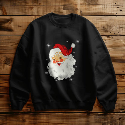 Vintage Santa, Retro Christmas Pullover Sweater,Womens, Christmas Matching Family Sweaters Vintage Holiday Crewneck