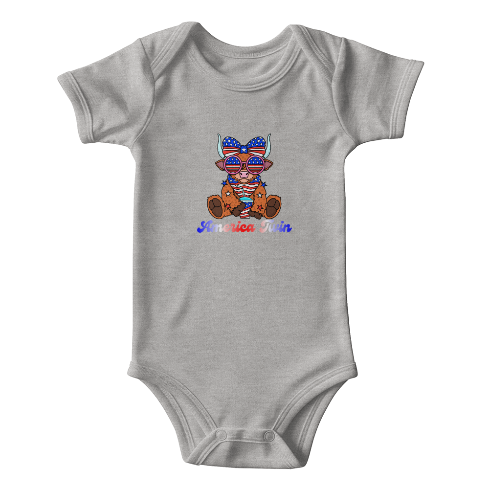 American Twin Girl Onesie