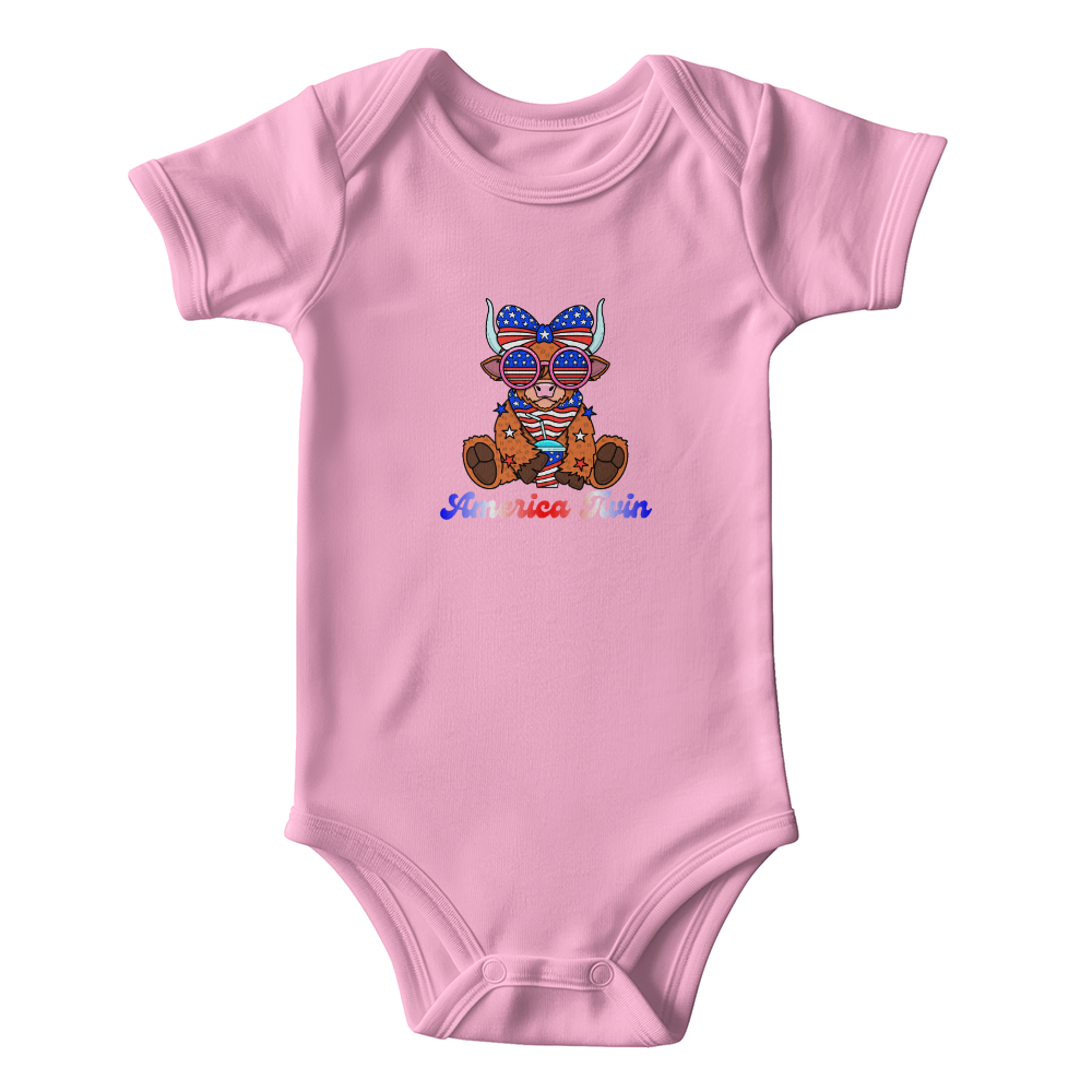 American Twin Girl Onesie
