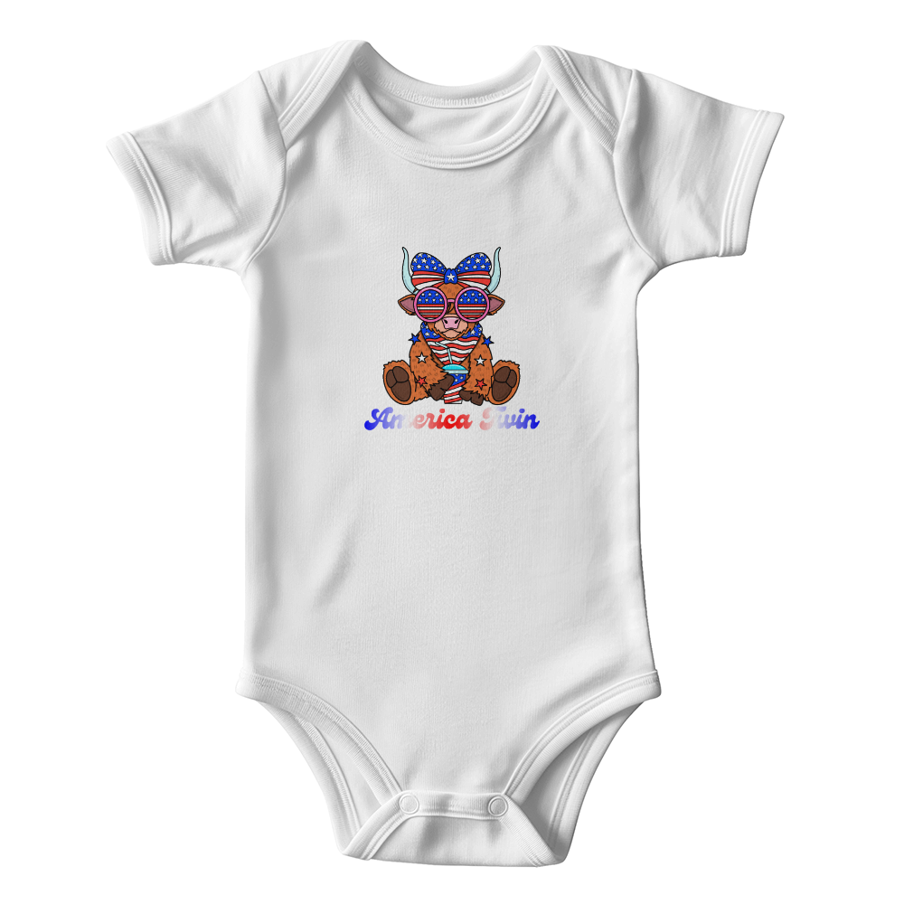 American Twin Girl Onesie